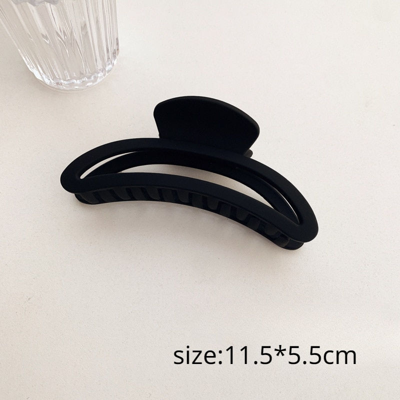 Küçük resim: Schwarze große Haarklammern, elegante Haarspange, Krabben-Haarspangen,
