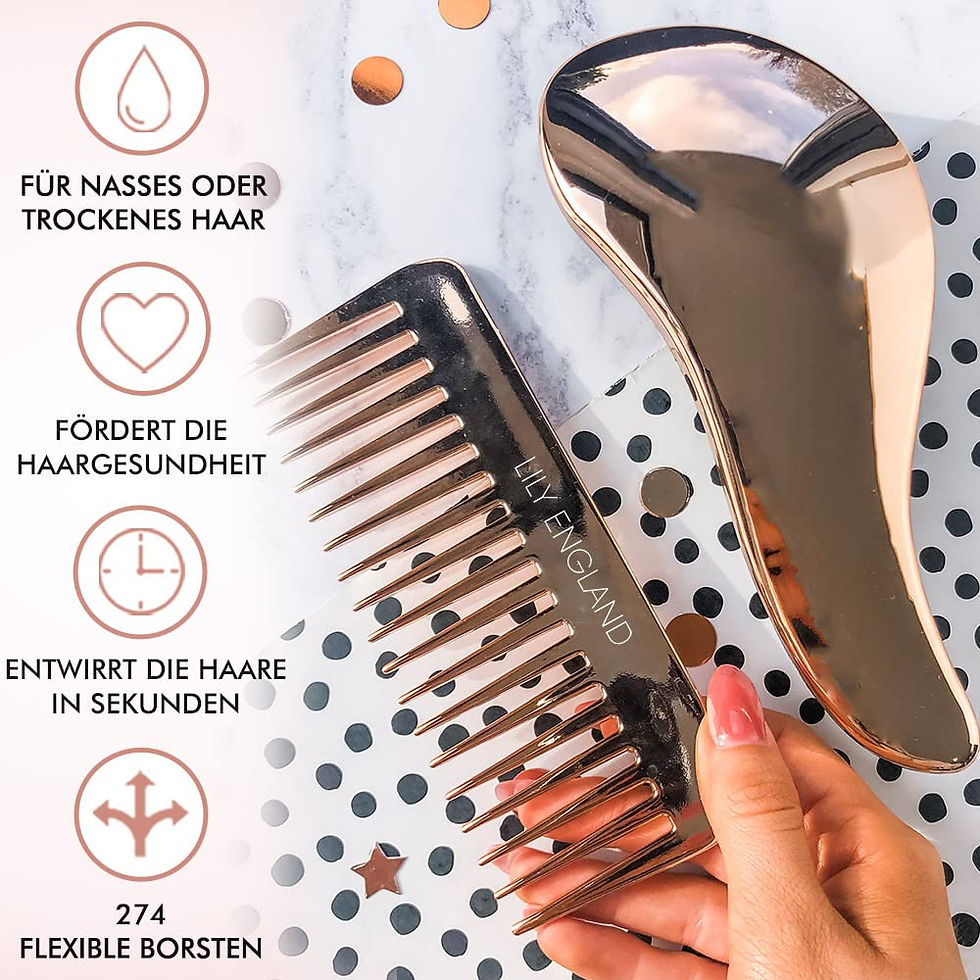 Miniaturbild: Haarbürste ohne Ziepen und Lockenkamm Set - Ombre Entwirrbürste und Kamm