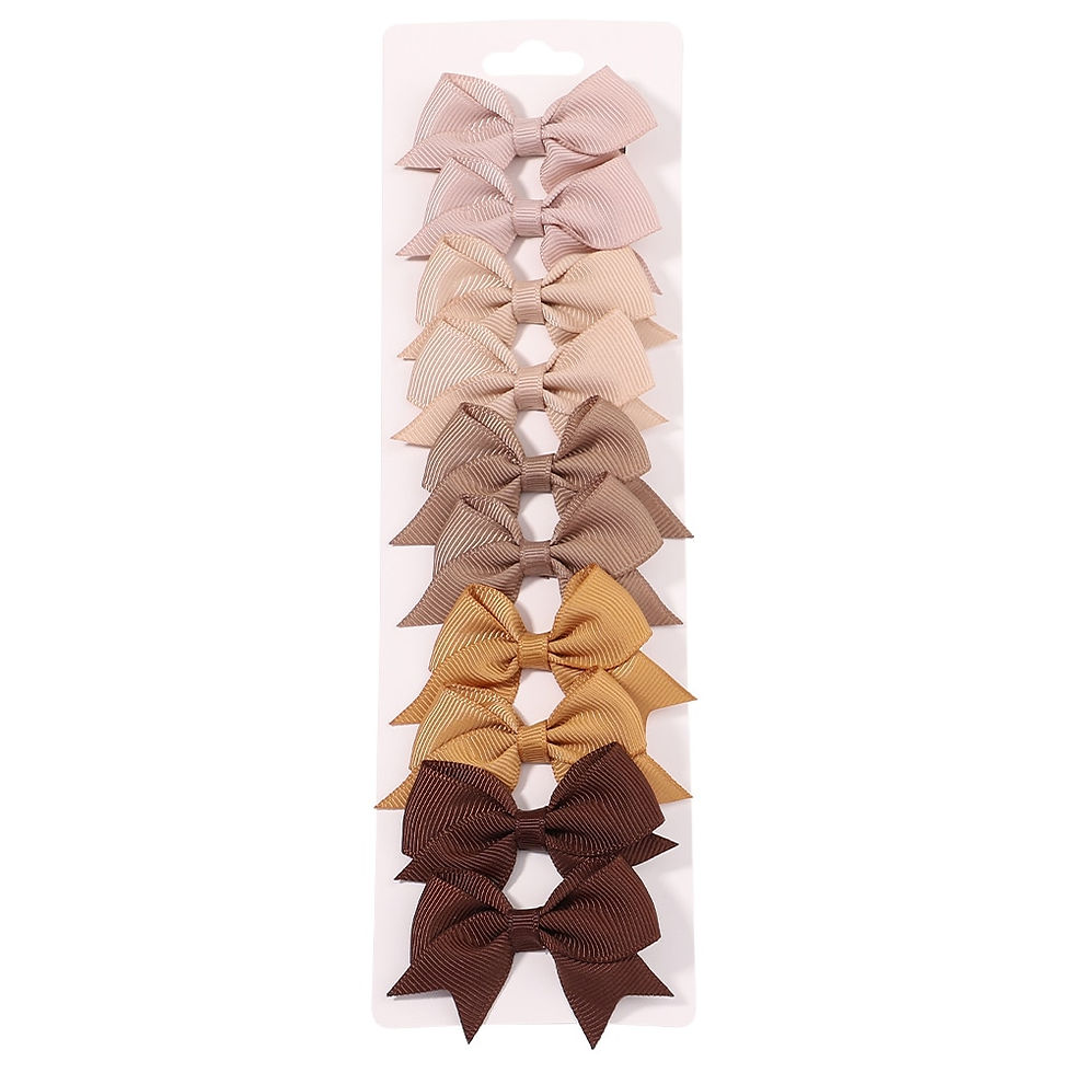 Miniature : 10 Teile/satz Neue Haar Clips für Baby Mädchen Handgemachte Bögen
