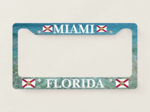 Big Deals! Miami Customizable License Plate Frame