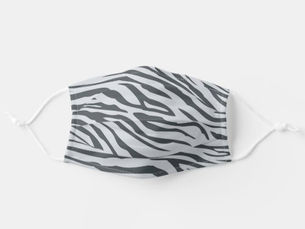 Top 10! Coronavirus COVID19 Gray Blue Zebra Pattern Adult Cloth Face Mask