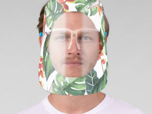 Hot Deals! Tropical Hawaiian Jungle Leaves Face Shield