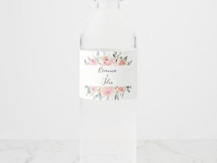 Hot Review! Elegant Pink Blush Floral Wedding Water Water Bottle Label