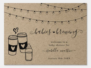 Hot Deals! Babies Brewing Coffee or Tea Shower Welcome Sign