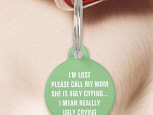 Best Price! Mint Green "Call My Mom" Funny Pet ID Tag
