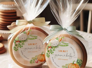 Review Fall Locally grown baby Pumpkin farm baby shower Sugar Cookie
