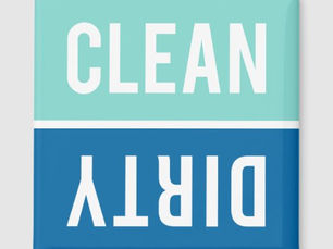 Hot Deals! Clean Dirty Aqua and Cobalt Blue Dishwasher Magnet