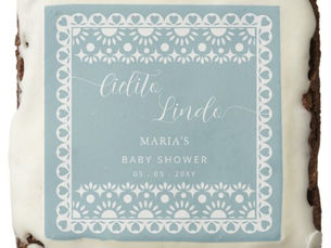 Review Mexican Papel Picado Cielito Lindo Baby Shower Brownie
