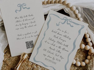 Best Price! All in One Romantic Bow Handwritten Bridal Shower Invitation