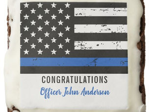 Top 5! Thin Blue Line Law Enforcement Retirement Police Brownie