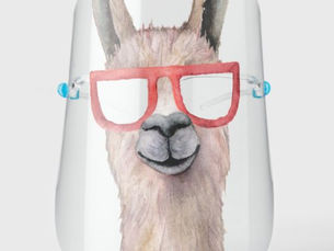 Review Funny Llama Face Nerd Glasses Face Shield