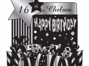 Top 10! Happy Birthday in Silver & Black | DIY Name & Age Cutout