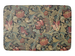 Best Deals! Rich Floral Tapestry Brocade Damask Bath Mat