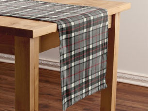 Hot Deals! Thompson Gray Modern Original Scottish Tartan Medium Table Runner