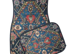 Top 10! Antique Persian Turkish Carpet, Blue Car Floor Mat