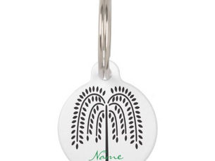 Hot Deals! Weeping Willow Silhouette Thunder_Cove Pet ID Tag
