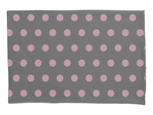 Top 10! Polka Dot Reversible Pillowcase (Dark Gray)