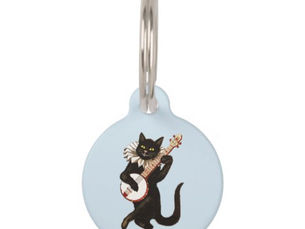 Hot Deals! Cat playing Banjo Thunder_Cove Pet ID Tag