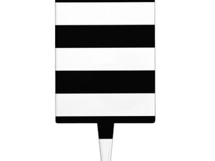 Review Black And White Stripes Stylish Cake Topper