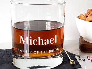 Best Deals! Personalized Father Of The Bride Wedding Gift Whiskey Glass