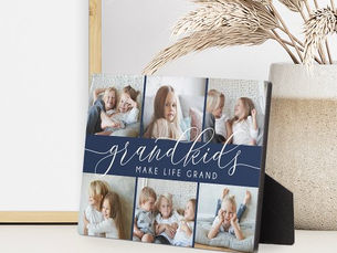 Hot Deals! Navy | Grandkids Make Life Grand Photo Collage Plaque
