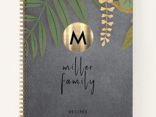 Big Deals! Elegant Chalkboard Greenery Family Recipe Book