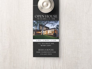 Top 10! Luxury Real Estate Door Hanger | Open House