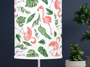 Best Price! Tropical Pink Flamingo Pattern v2 Table Lamp