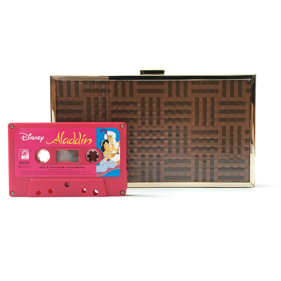 Disney cassette tapes_ clutch bag