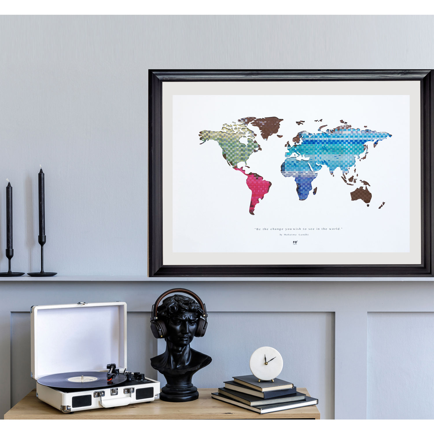 NEON MusicCloth® world map