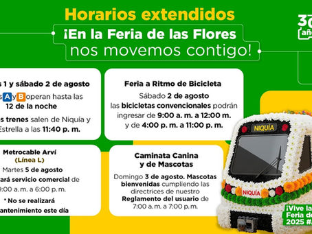 Horarios extendidos del Metro en Feria de Flores
