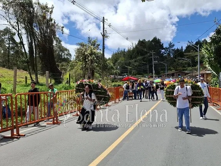 Atención que, con motivo del Desfile Infantil de Silleteritos, habrá cierre total en la vía principal de Santa Elena el domingo 20 de julio, entre las 9:00 a.m. y las 2:00 p.m