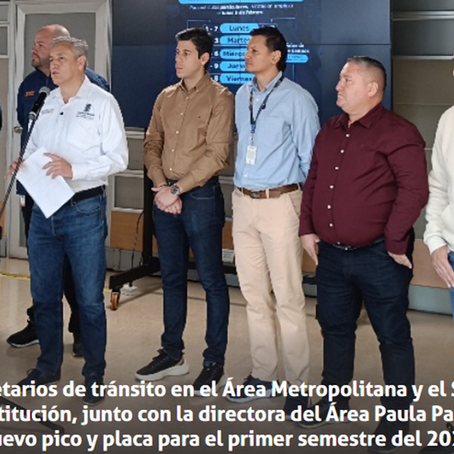 Nueva rotación del Pico y Placa en Medellín y municipios del valle de aburra comenzó desde el 2 de febrero para el 2026, primer semestre