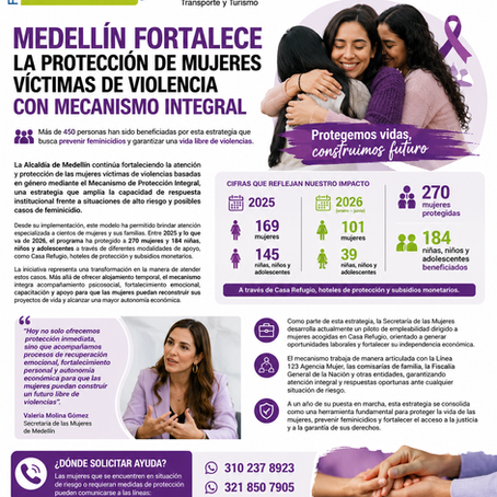 Medellín fortalece la protección de mujeres víctimas de violencia con mecanismo integral