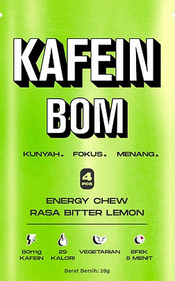 1 pack of Kafein Bom energy chews
