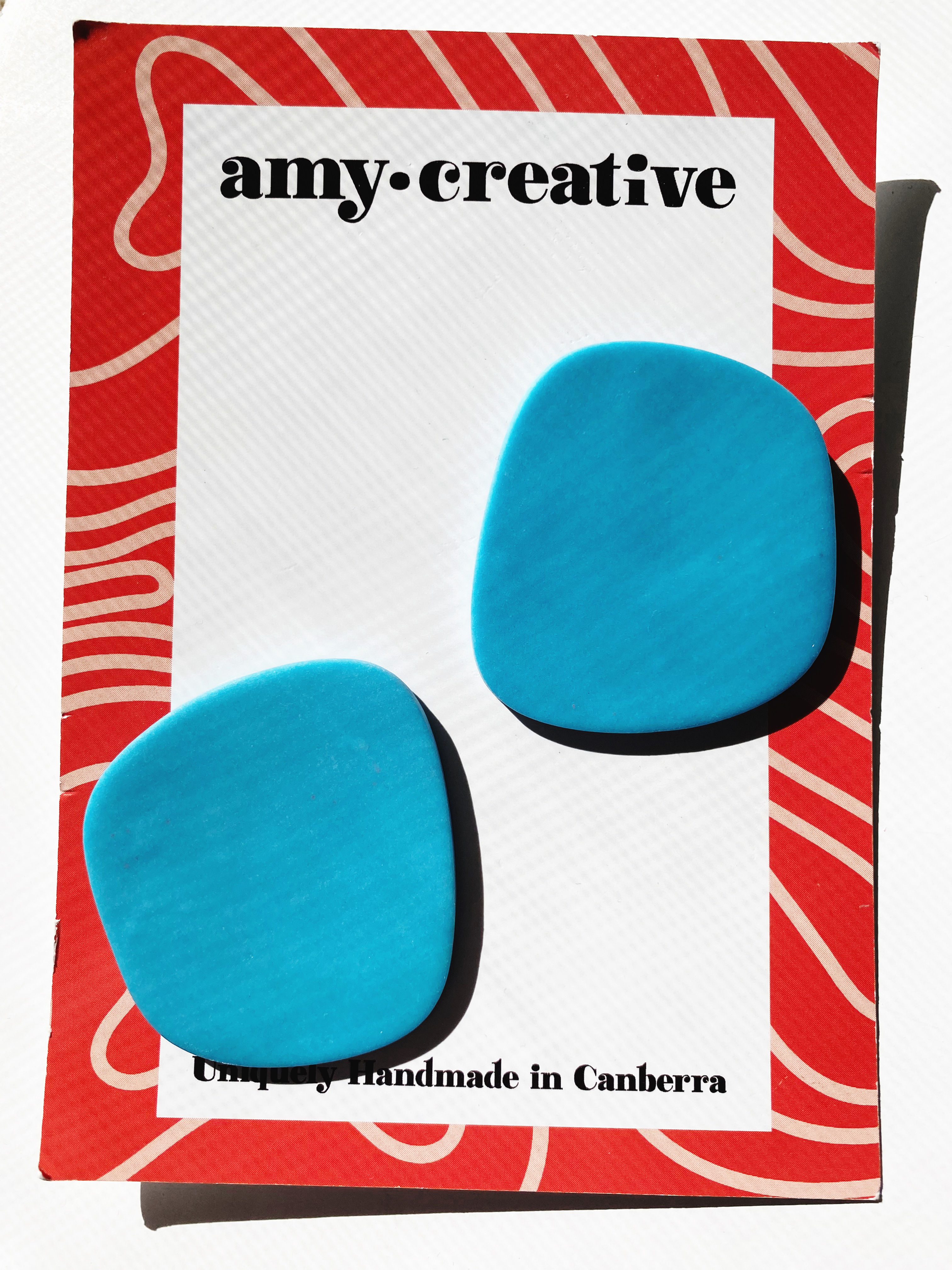 XL Organic Statement Stud Cloud Blue