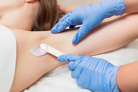 Under arm wax hair removal