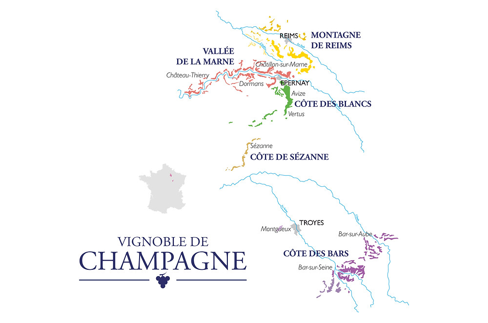 carte du vignoble terroir champagne