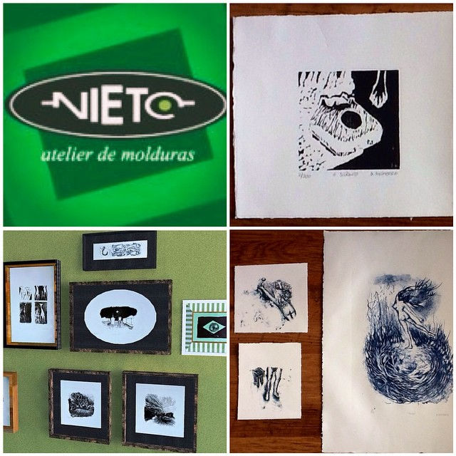 Instagram - Minhas gravuras foram morar na Nieto Atelier de Molduras !!!!Carina