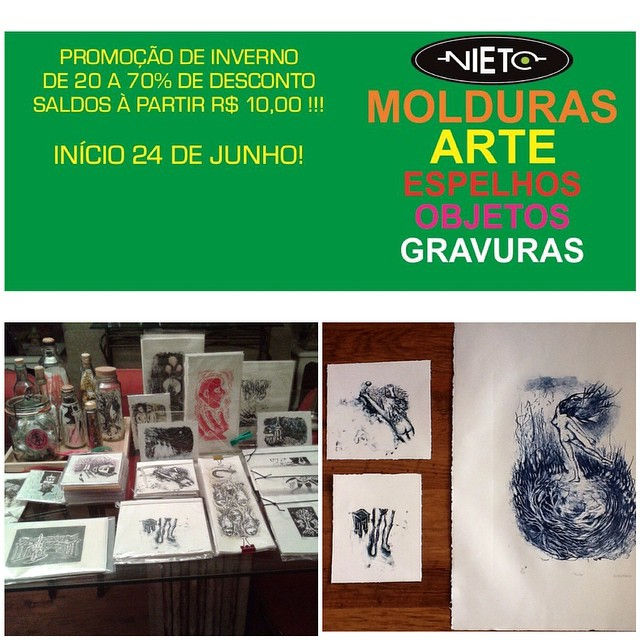 Instagram - Não perde essa !!! Leva minhas gravuras pra viver com você ou na cas