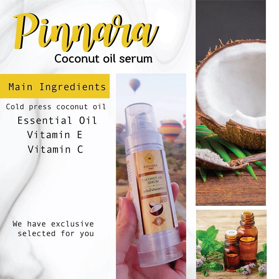 Thumbnail: PINNARA COCONUT OIL SERUM VITAMIN C & E FOR SKIN AND HAIR 85ml