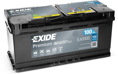 AKUMULATORS EXIDE PREMIUM EA1000 12V 100AH 900A(EN) 353X175X190 0/1