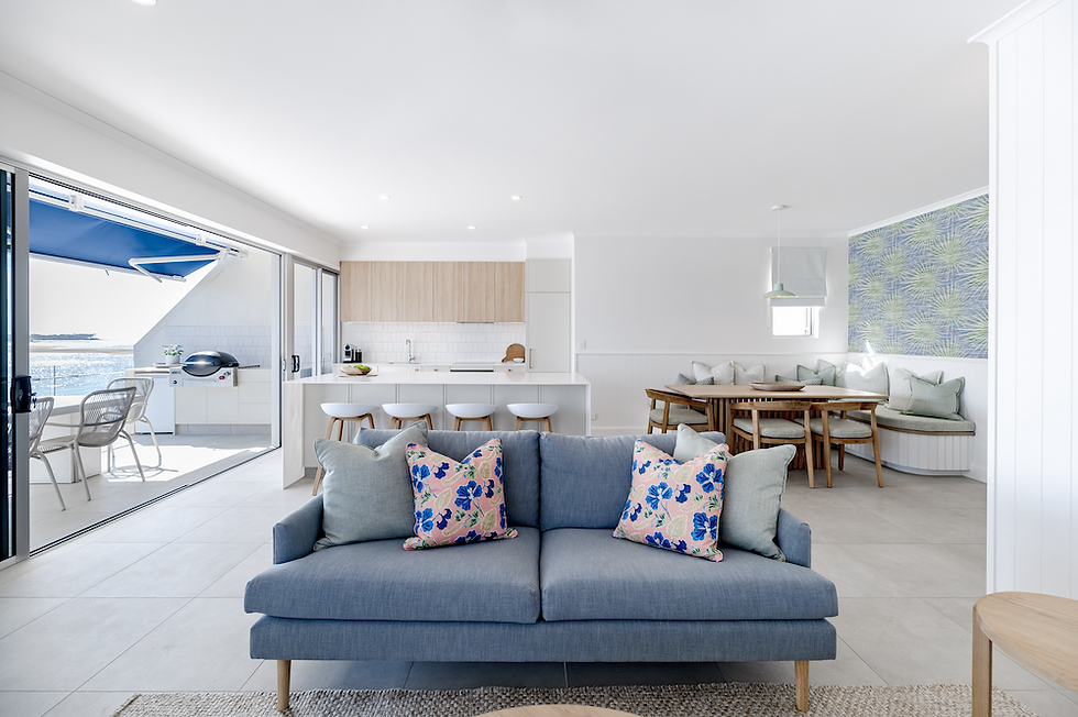 Living with custom sofa + soft furnishings - interior decorating