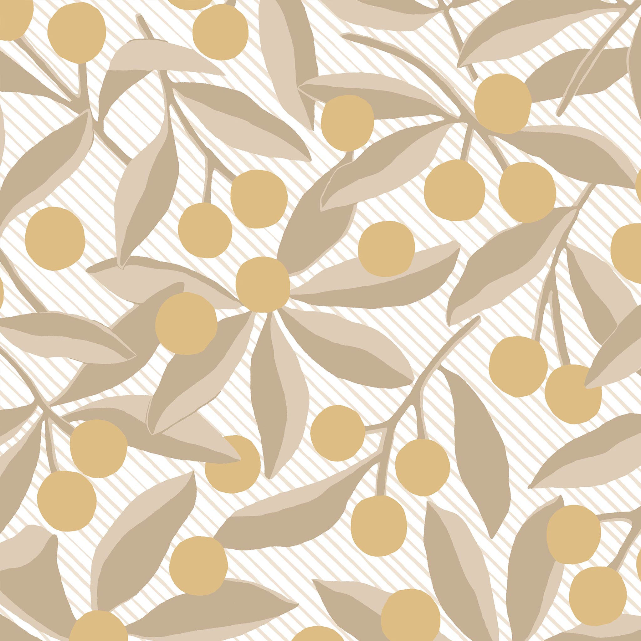 HABITA - Loquats Ochre Fabric