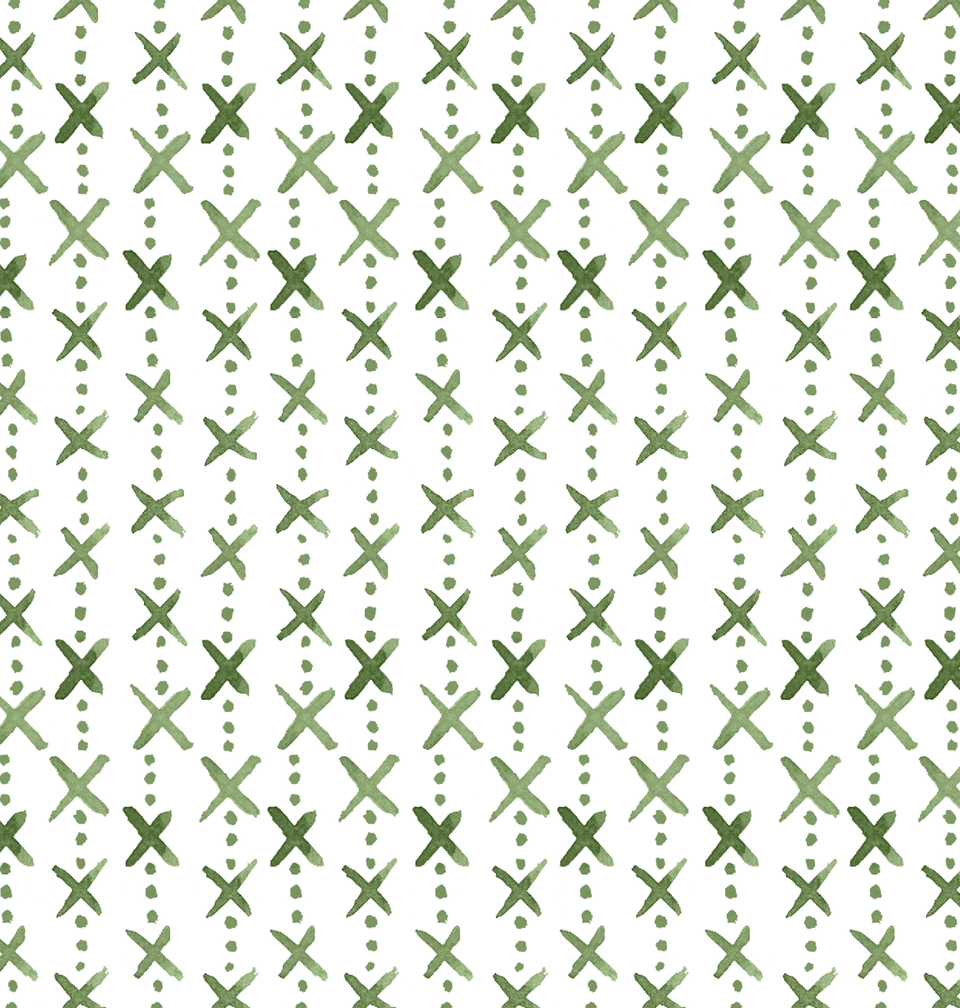 Textiles by SMITH - Overdot Green Linen Cotton Fabric