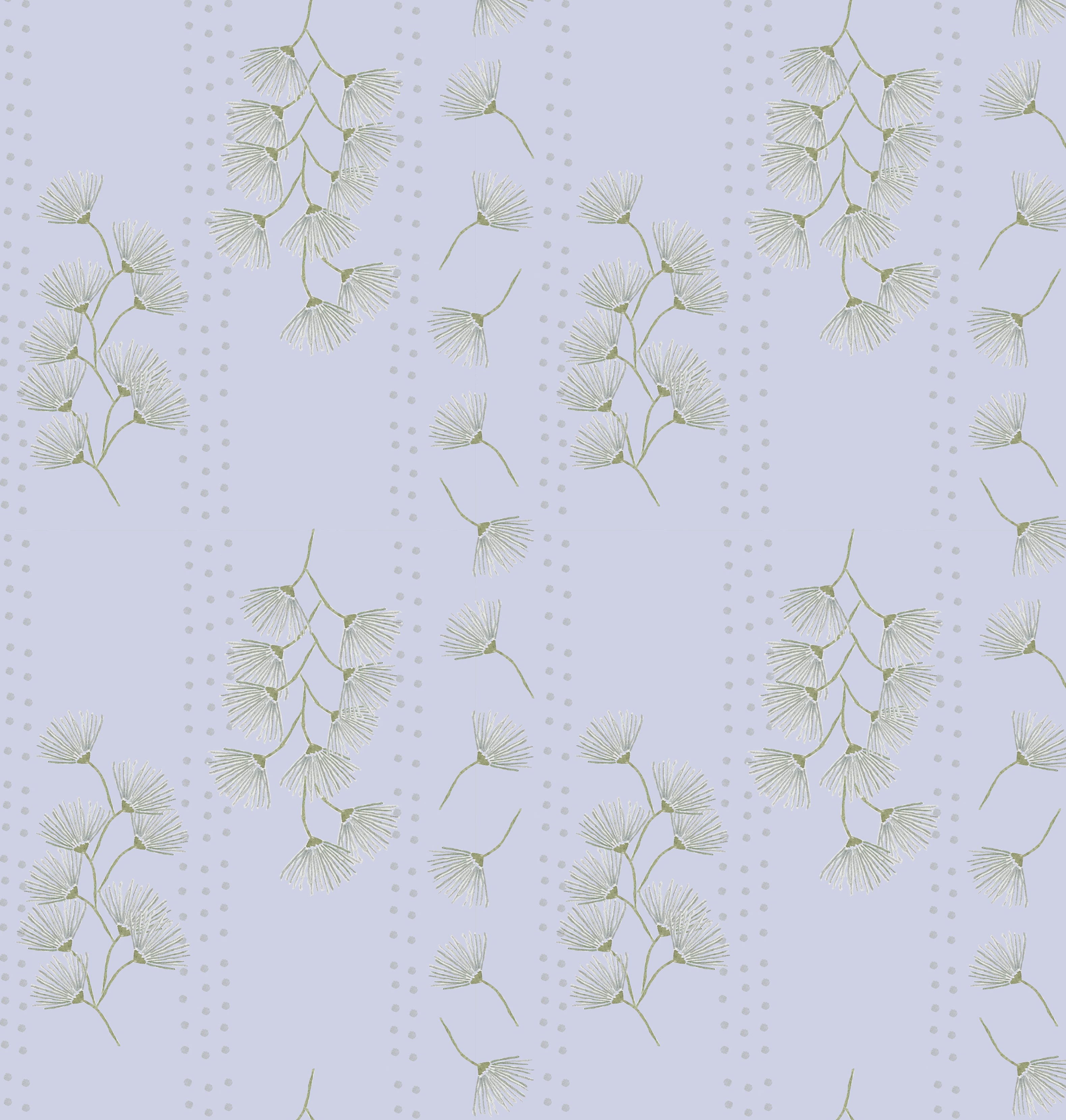 Textiles by SMITH - Dandelion Lilac Wallpaper