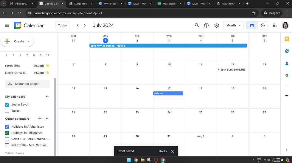 Calendar Management
