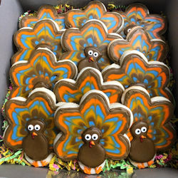A Flock of Turkey Cookies
