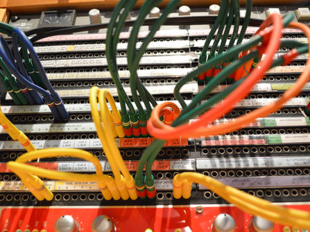 Cables and Wires in Recording Studio