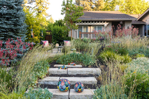 Pollinator friendly planting design with seasonal color in Danville